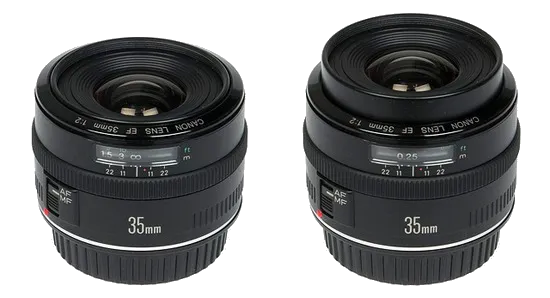 Замена передней группы линз Canon EF 35 f/2